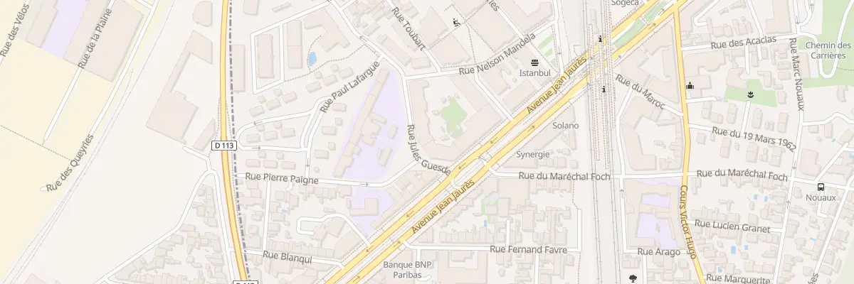 Plan du 1 Rue Jules Guesde à Cenon