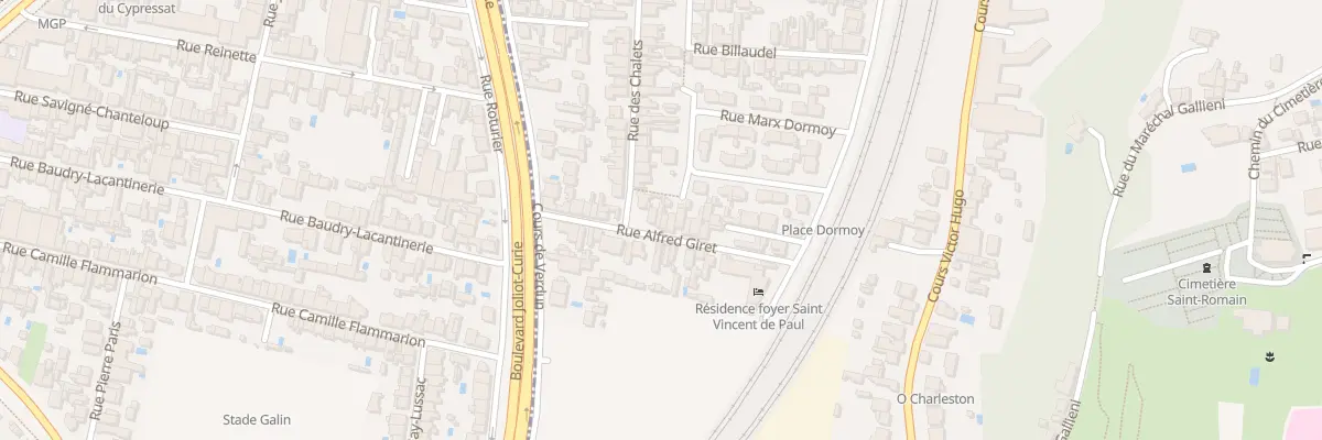 Plan du 16 Rue Alfred Giret à Cenon