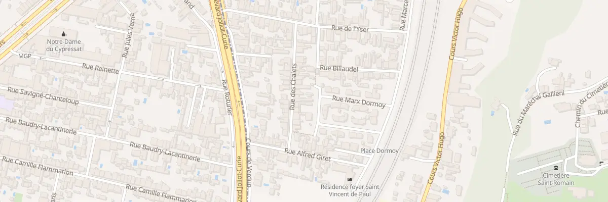 Plan du 27 Rue des Chalets à Cenon