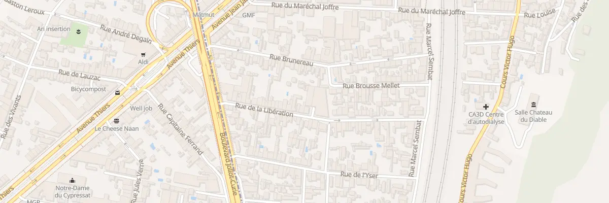 Plan du 34 Rue de la Libération à Cenon