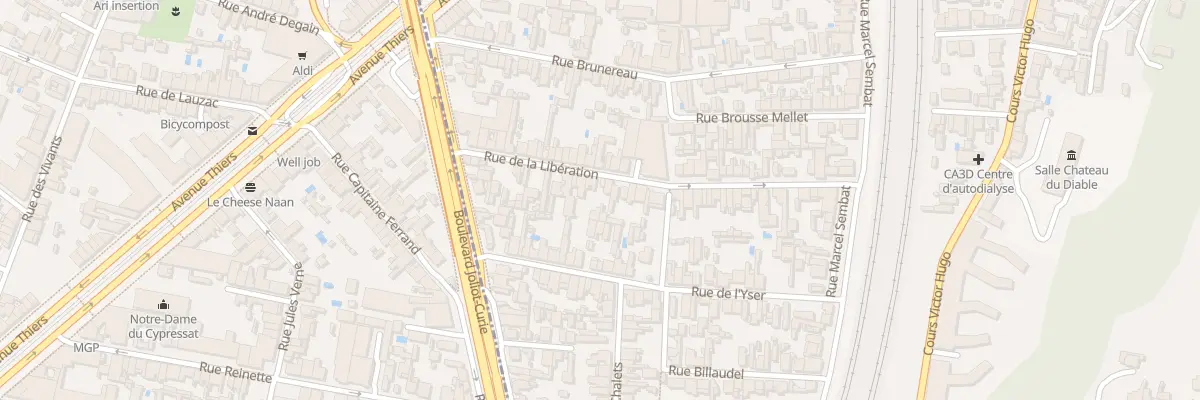 Plan du 25 Rue de la Libération à Cenon