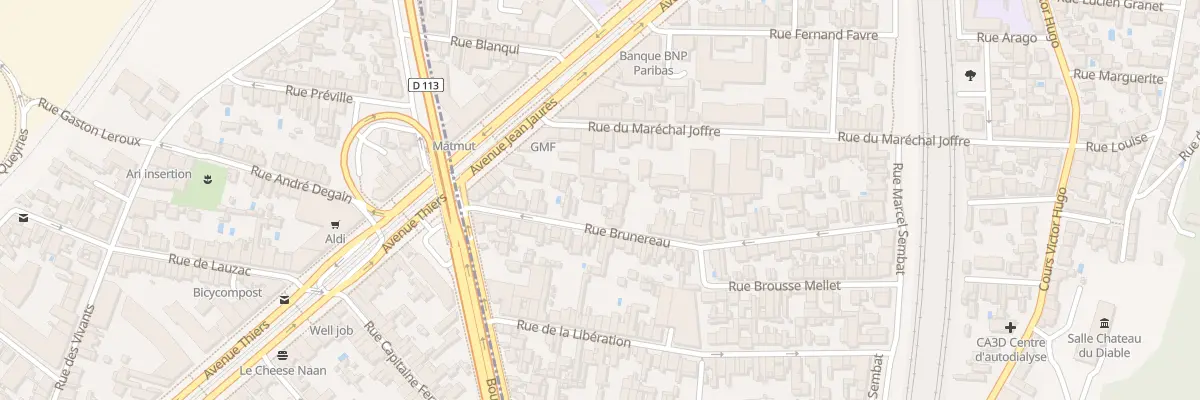 Plan du 22 Rue Brunereau à Cenon