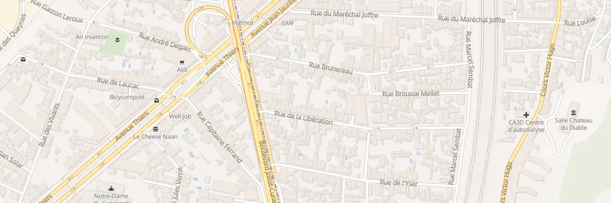 Plan du 16 Rue de la Libération à Cenon