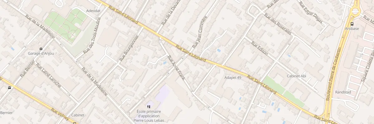 Plan du 98 Rue St Leonard à Angers