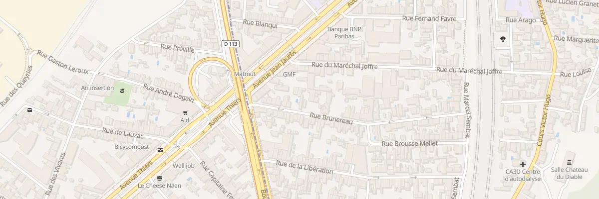 Plan du 16 Rue Brunereau à Cenon