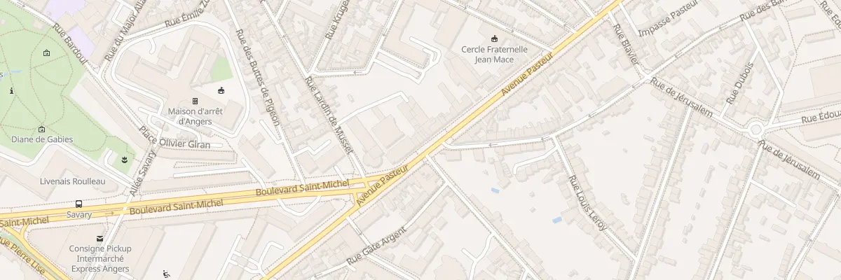 Plan du 101 Av Pasteur à Angers