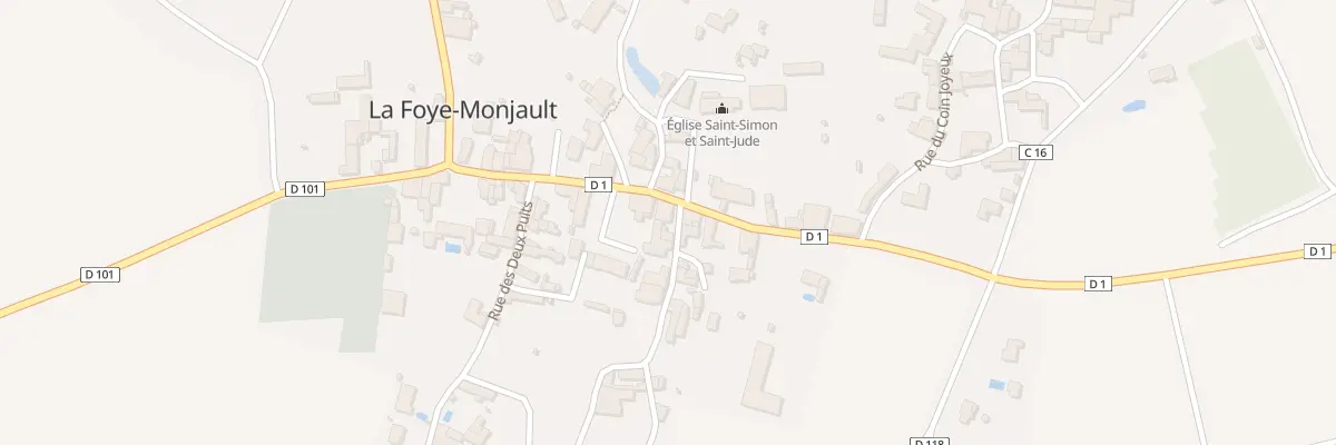Plan du 14 Rue du Centre à La Foye-Monjault