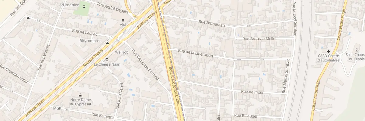 Plan du 3 Rue de la Libération à Cenon