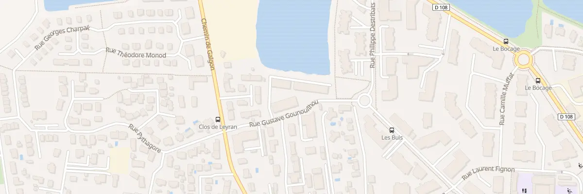 Plan du 2 Rue Gustave Gounouilhou à Villenave-d’Ornon