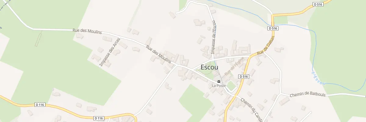 Plan du 5775 Eglise à Escou