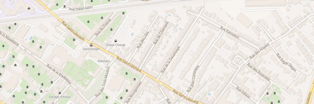 Plan du 29 Rue de Charnacé à Angers