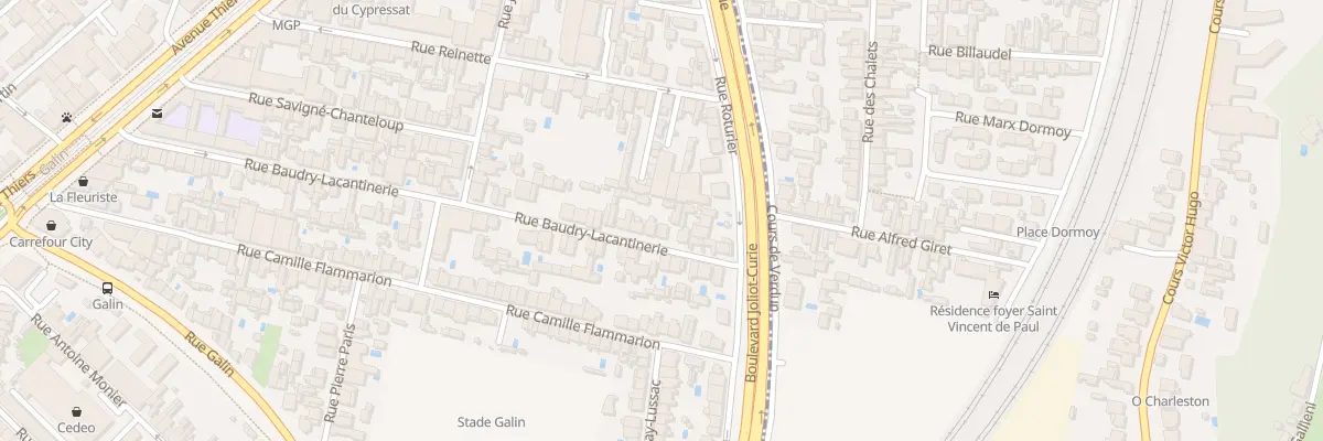 Plan du 104 Rue Baudry Lacantinerie à Bordeaux