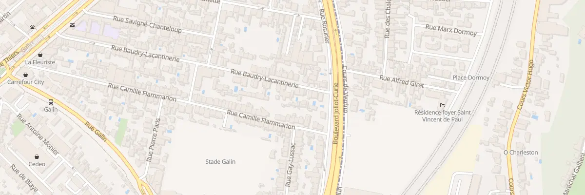Plan du 101 Rue Baudry Lacantinerie à Bordeaux