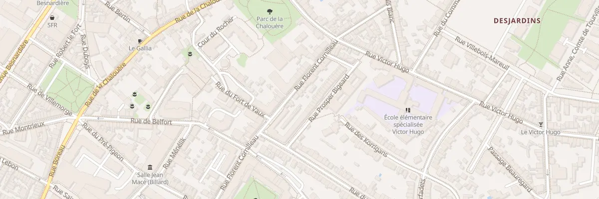 Plan du 23 Rue Florent Cornilleau à Angers
