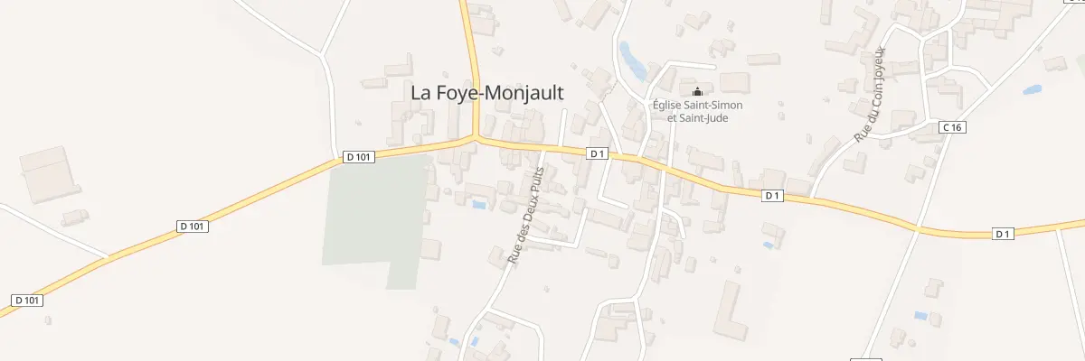 Plan du 1 Rue des Deux Puits à La Foye-Monjault