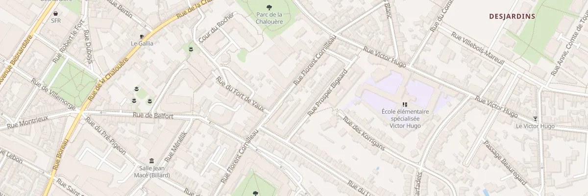 Plan du 25 Rue Florent Cornilleau à Angers