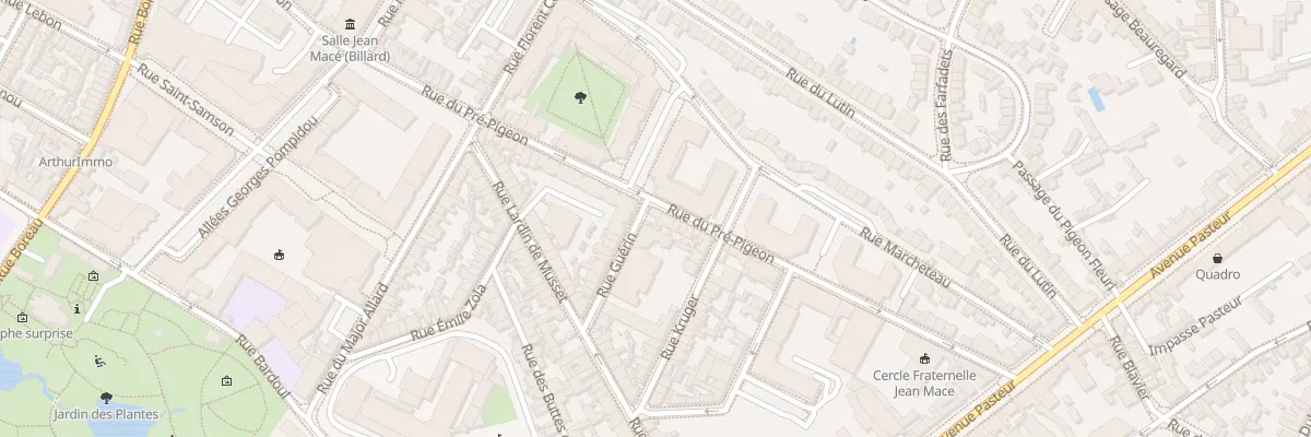 Plan du 74 Rue du Pré-Pigeon à Angers