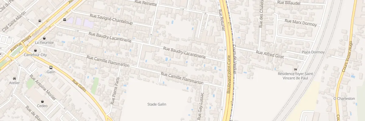 Plan du 89 Rue Baudry Lacantinerie à Bordeaux