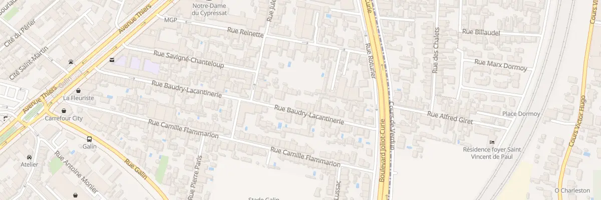 Plan du 88 Rue Baudry Lacantinerie à Bordeaux