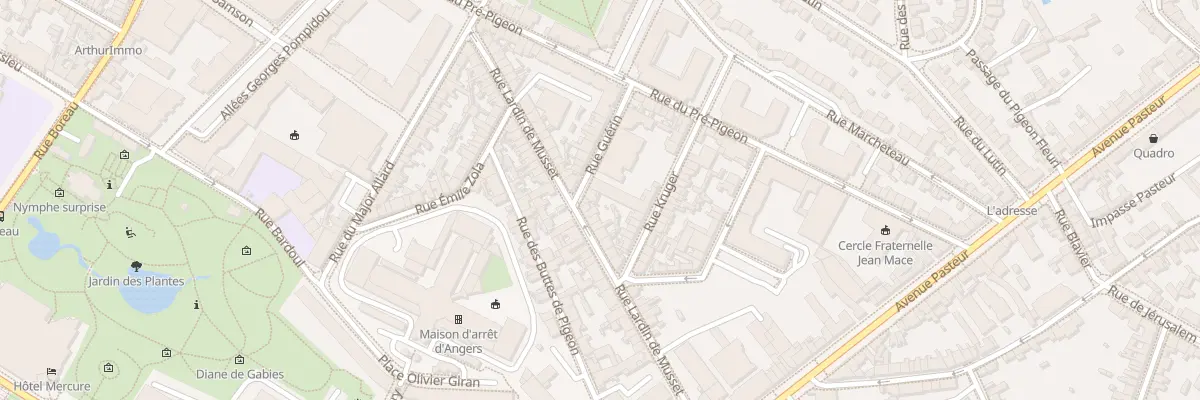 Plan du 7 Rue Guérin à Angers