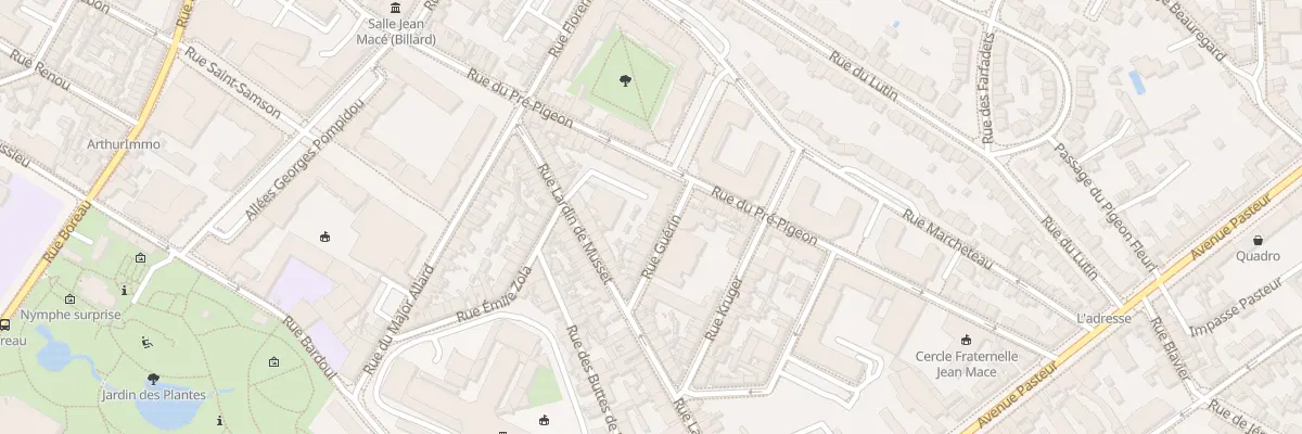 Plan du 8 Rue Guérin à Angers