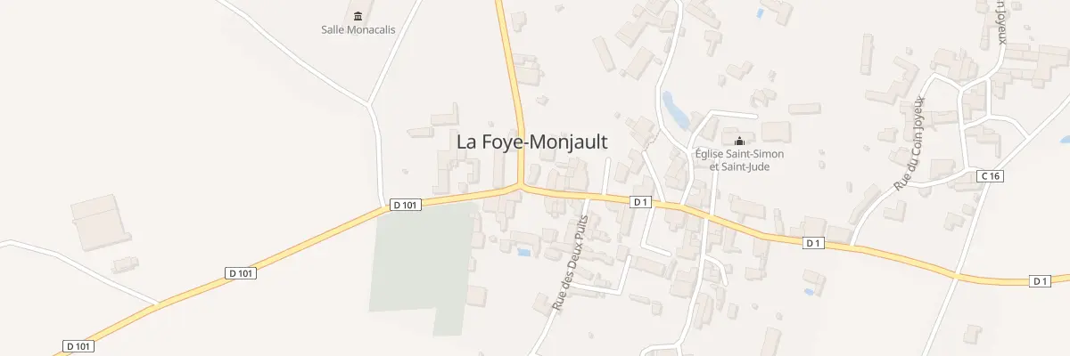 Plan du 1 Rue du Centre à La Foye-Monjault