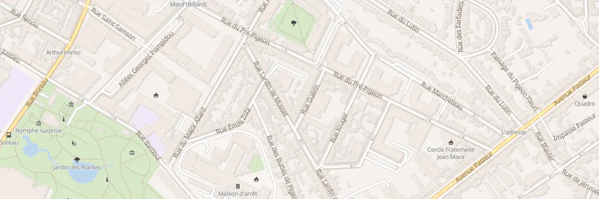 Plan du 16 Rue Guérin à Angers