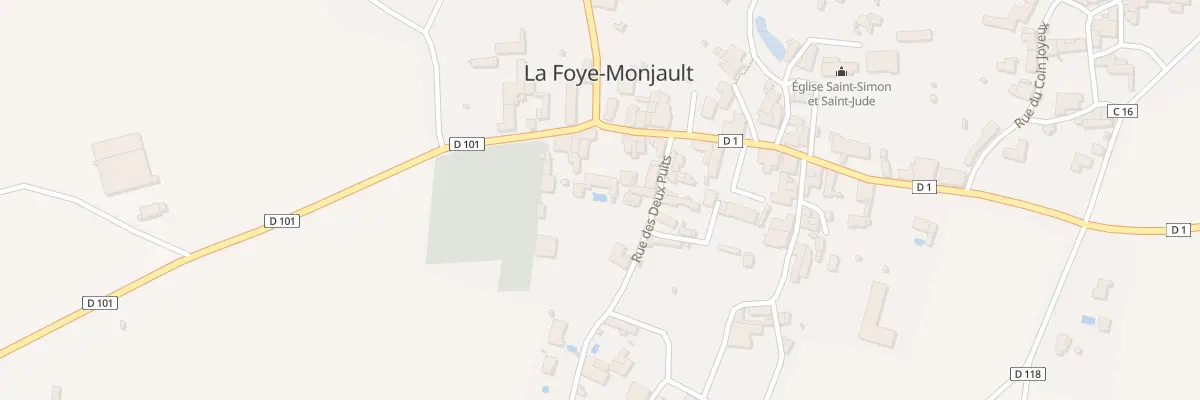 Plan du 2 Rue du Centre à La Foye-Monjault