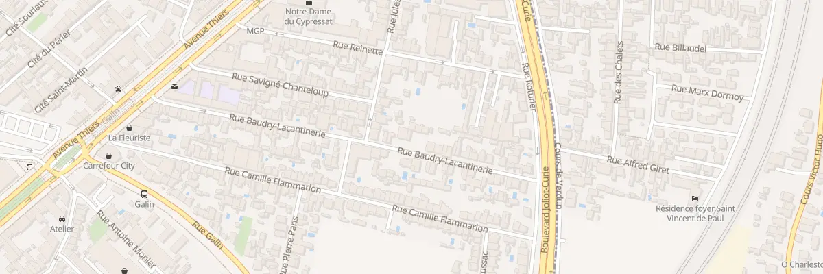Plan du 76 Rue Baudry Lacantinerie à Bordeaux