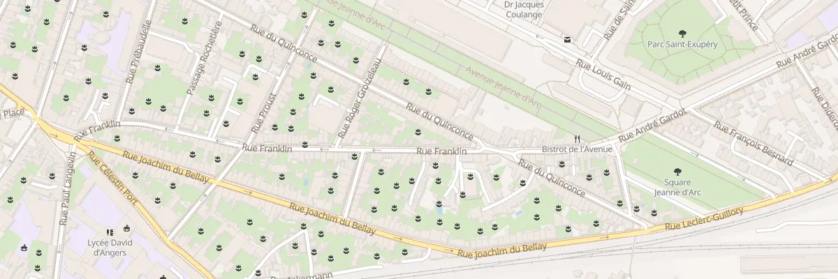 Plan du 87 Rue Franklin à Angers
