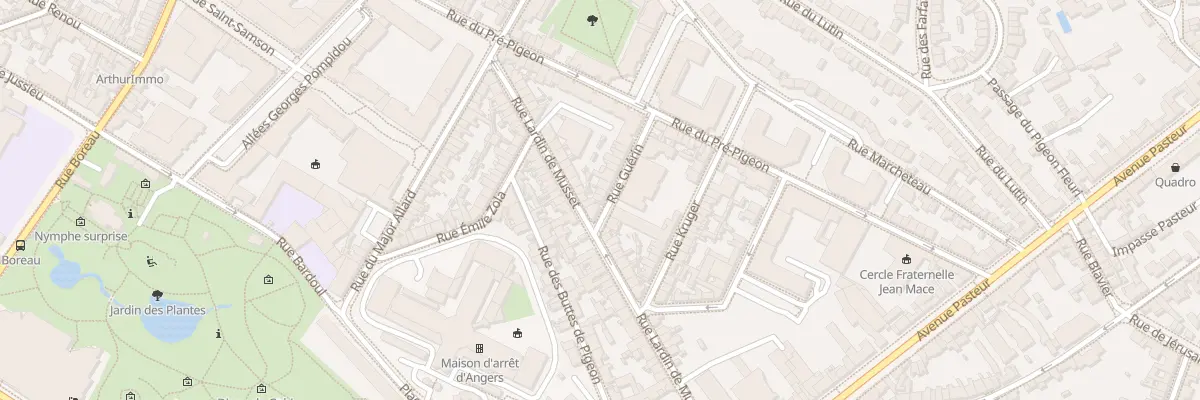 Plan du 20 Rue Guérin à Angers