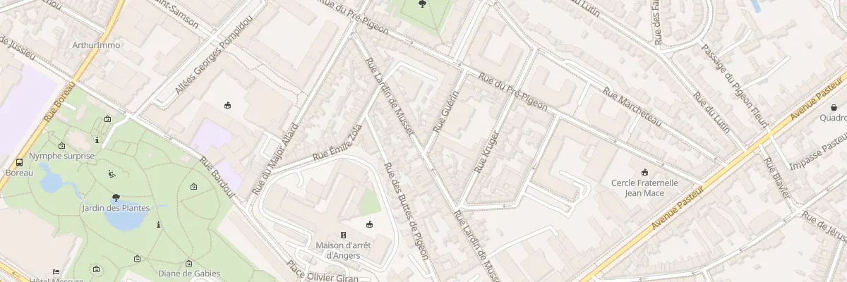 Plan du 22 Rue Guérin à Angers