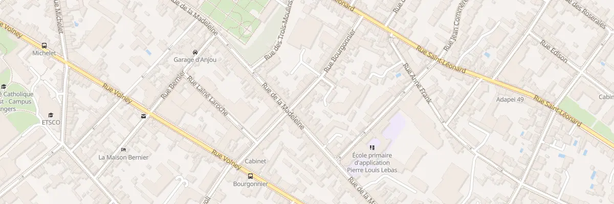 Plan du 37 Rue Bourgonnier à Angers