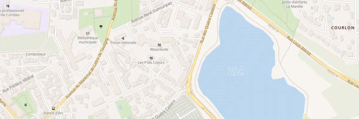 Plan du 92 Rue des Quatre Castera à Bègles