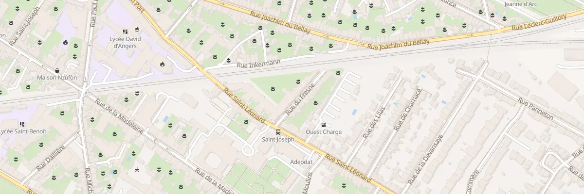 Plan du 1 Rue St Leonard à Angers