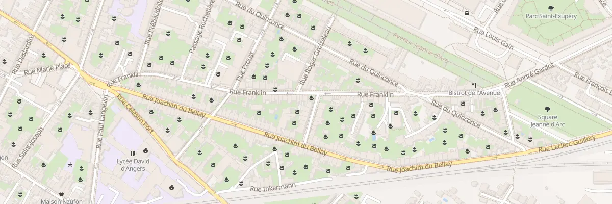 Plan du 70 Rue Franklin à Angers