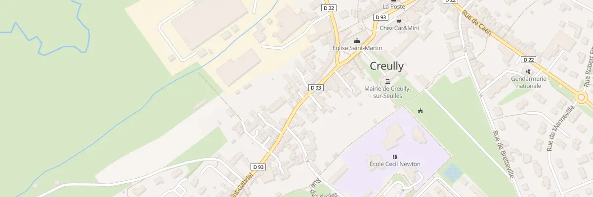 Plan du 32 Rue Saint Gabriel à Creully sur Seulles