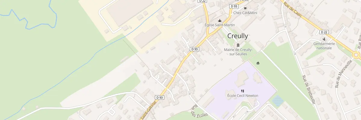 Plan du 36 Rue Saint Gabriel à Creully sur Seulles
