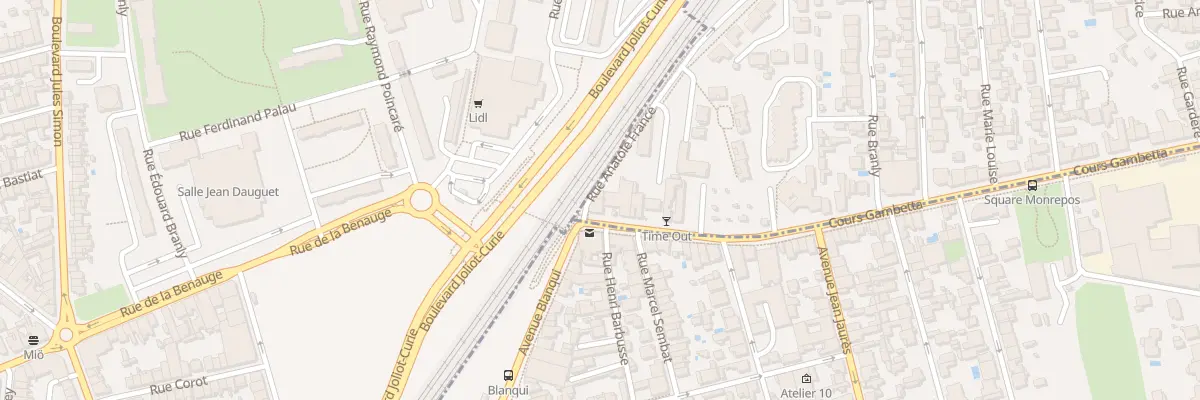 Plan du 2 Crs Gambetta à Cenon