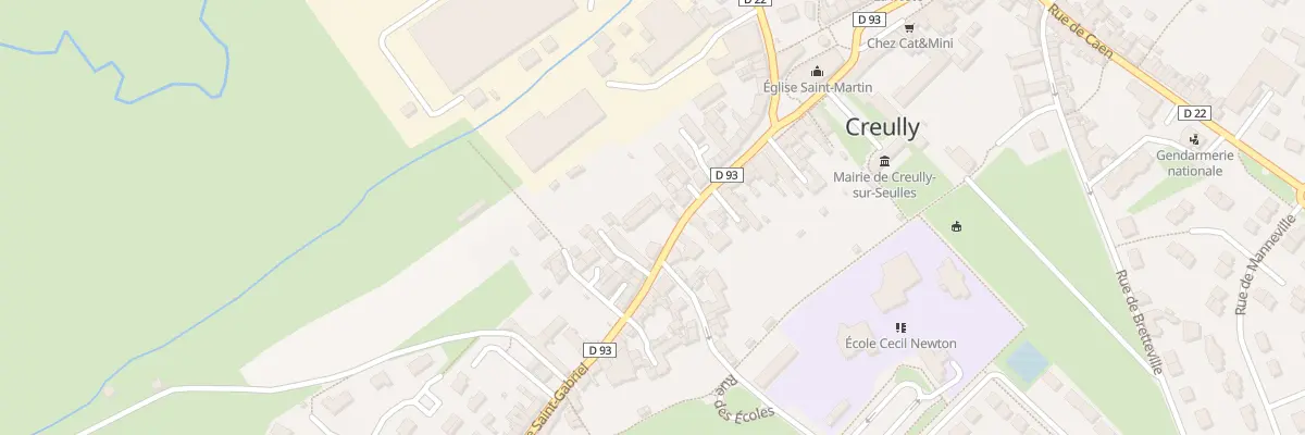 Plan du 38 Rue de Saint-Gabriel à Creully sur Seulles