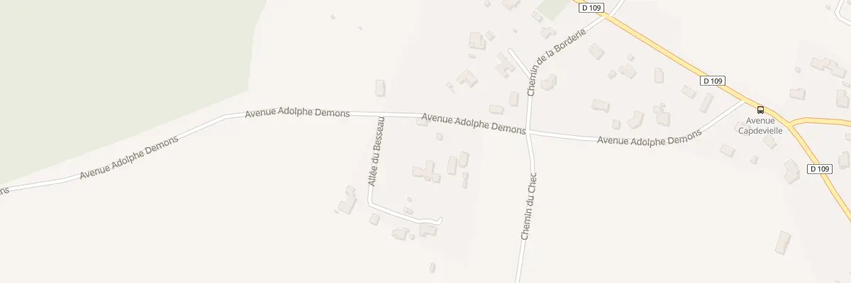 Plan du 8 Av Adolphe Demons à La Brède