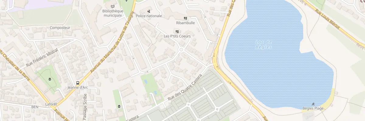 Plan du 28 Rue Simone de Beauvoir à Bègles