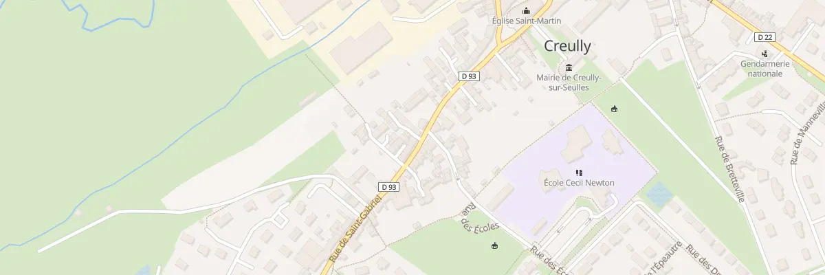 Plan du 50 Rue de Saint-Gabriel à Creully sur Seulles