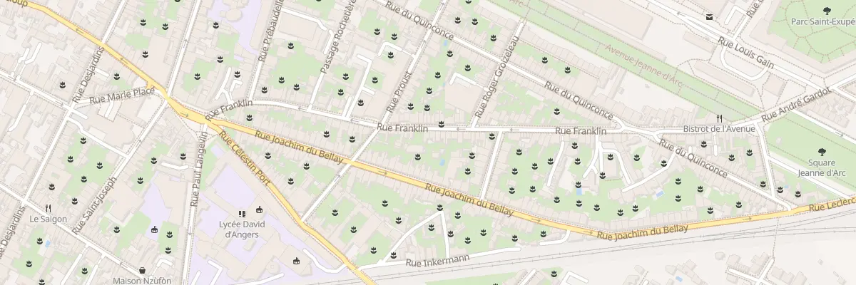 Plan du 50 Rue Franklin à Angers