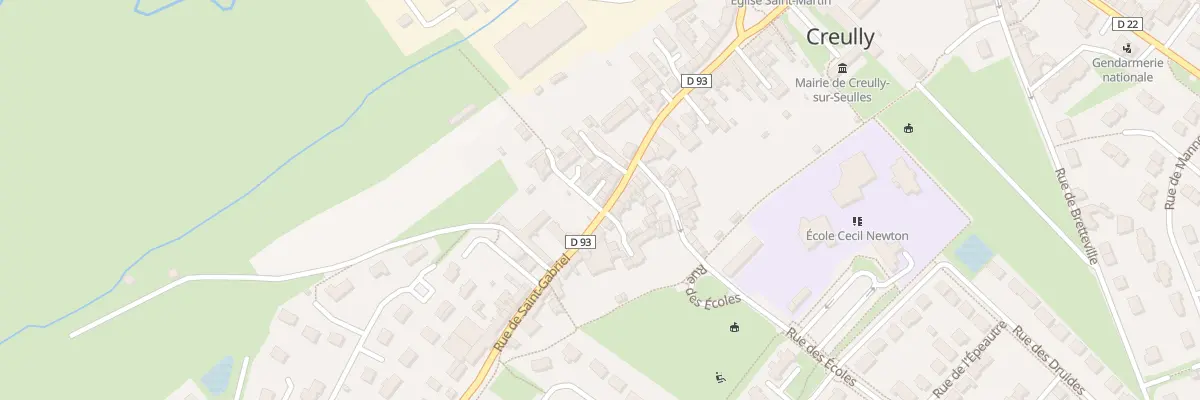 Plan du 58 Rue Saint Gabriel à Creully sur Seulles
