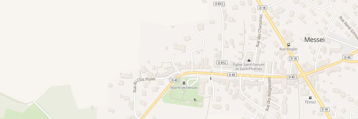 Plan du 2 Rue du Clos Piolet à Messei