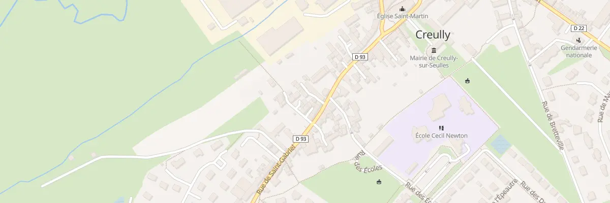Plan du 46 Rue Saint Gabriel à Creully sur Seulles