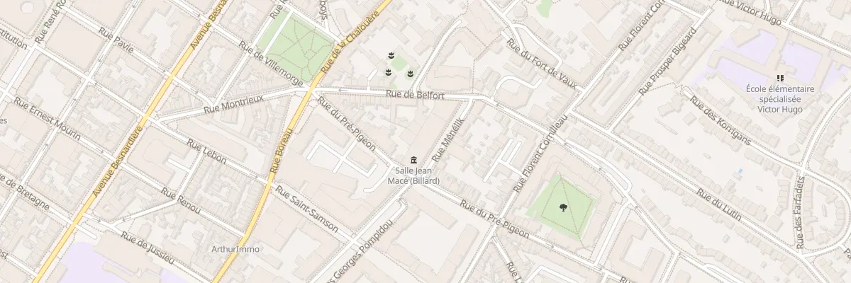 Plan du 8 Rue Menelick à Angers
