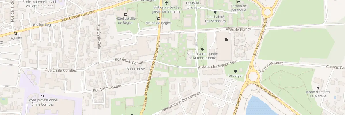 Plan du 7 All des Doris à Bègles