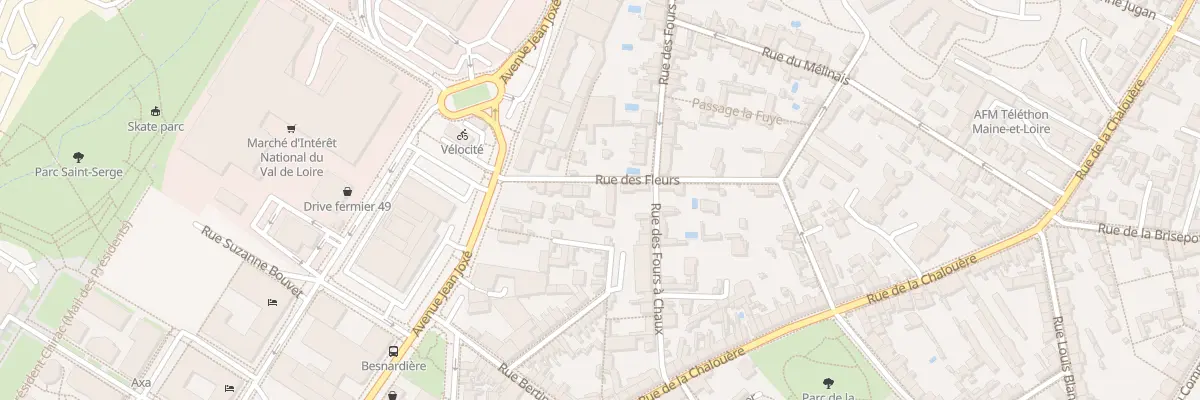 Plan du 14 Rue des Fleurs à Angers